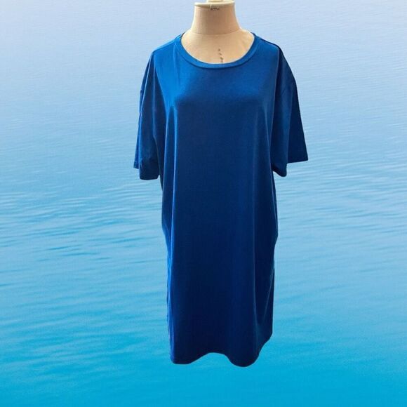 AOMONI Blue Shorts Set / SZ: 3X / NWOT - Picture 1 of 5